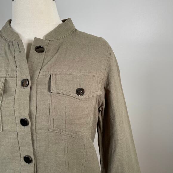 Lulus • Darsha Olive Green Three-Quarter Sleeve Tassel Jacket - Picture 2 of 8